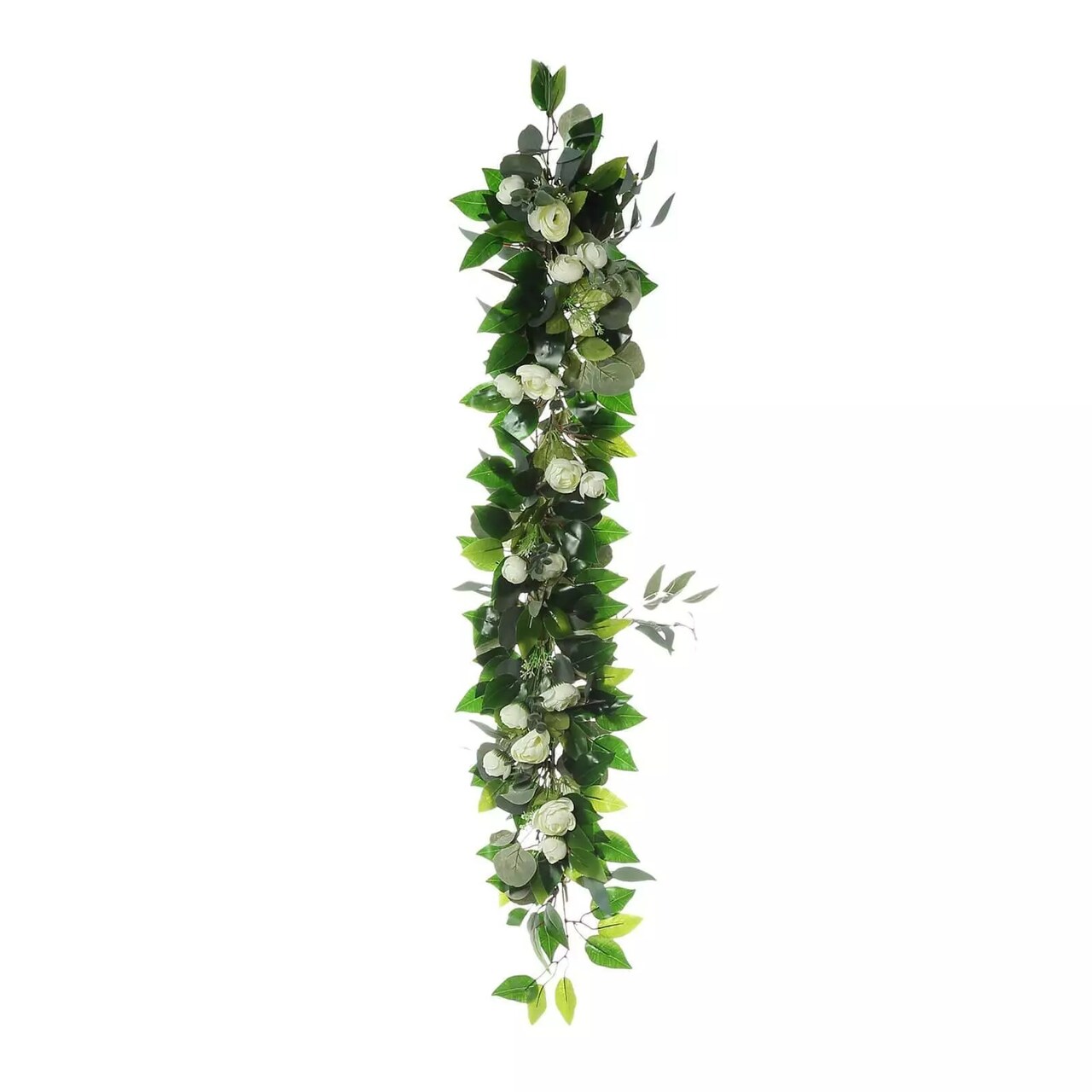 4 ft long Green Artificial Eucalyptus Willow Foliage Garlands Ranunculus Party